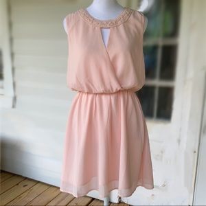 Forever 21 Pink Keyhole Dress M